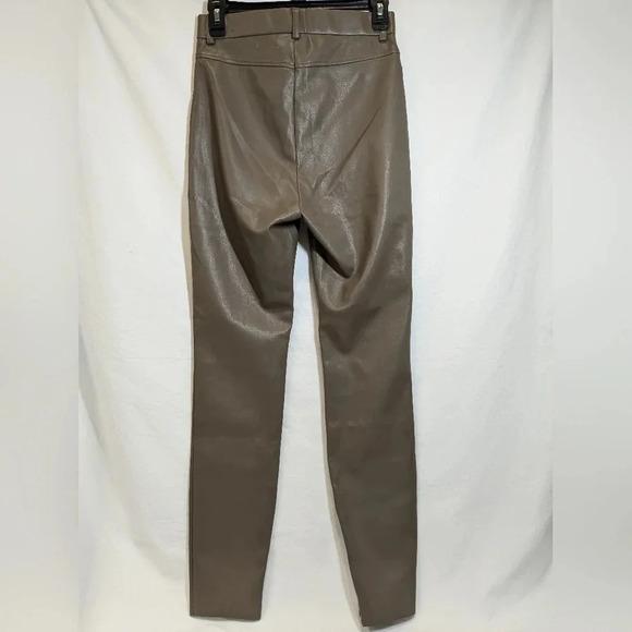 Zara faux leather skinny pants, tan , size S - Picture 2 of 8